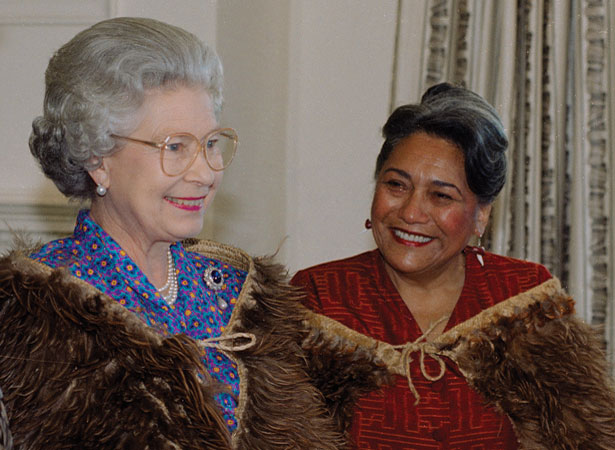Queen Elizabeth and Dame Te Atairangikaahu, 1995