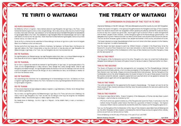 Treaty of Waitangi poster