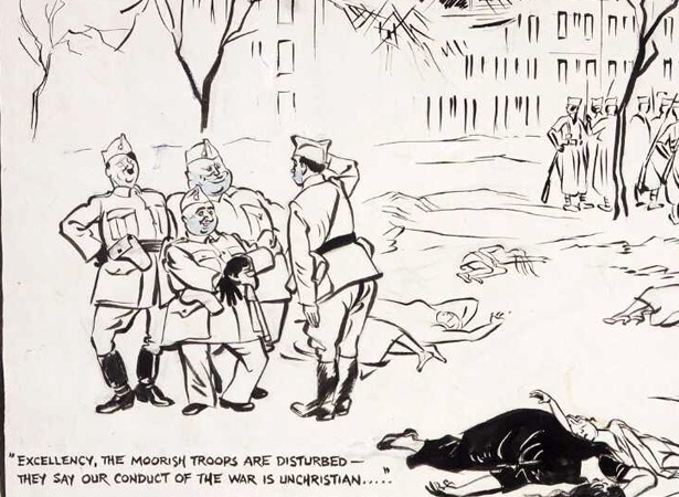 Spanish Civil War cartoon, 1936