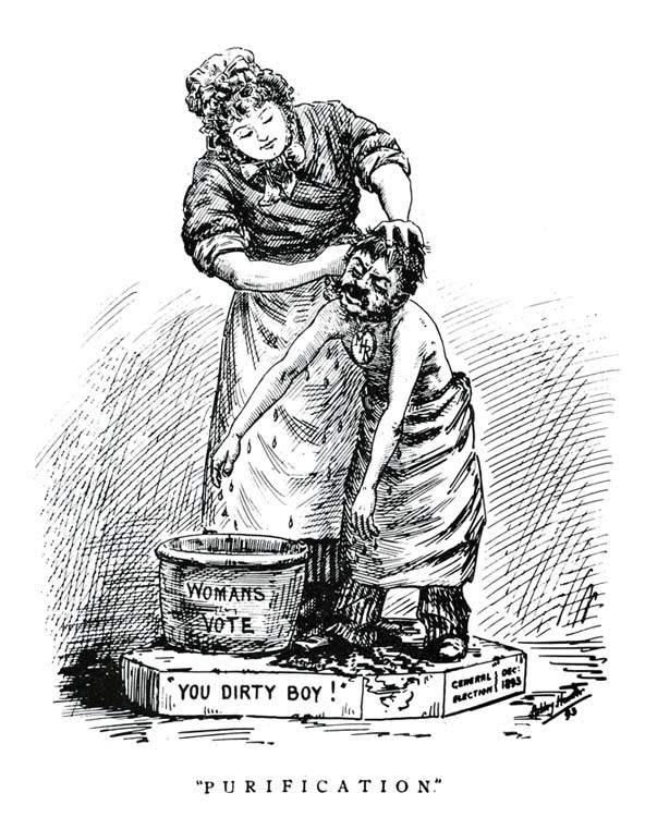 Purification suffrage cartoon | NZHistory, New Zealand history online