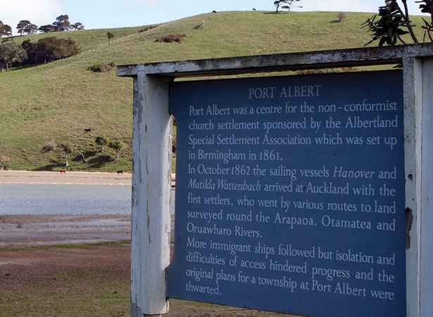 Sign on the foreshore at Port Albert
