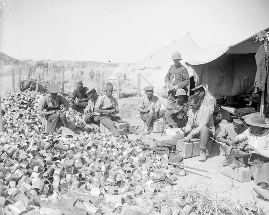 Improvised bomb factory at Gallipoli