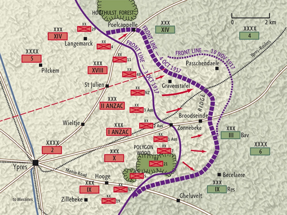Image result for battle of passchendaele map