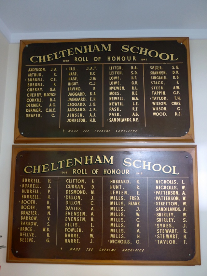 Cheltenham School roll of honour