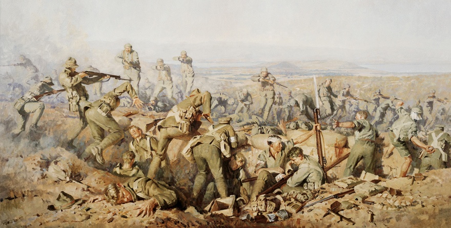 <em>The Battle of Chunuk Bair, 8 August 1915</em>, by Ion Brown