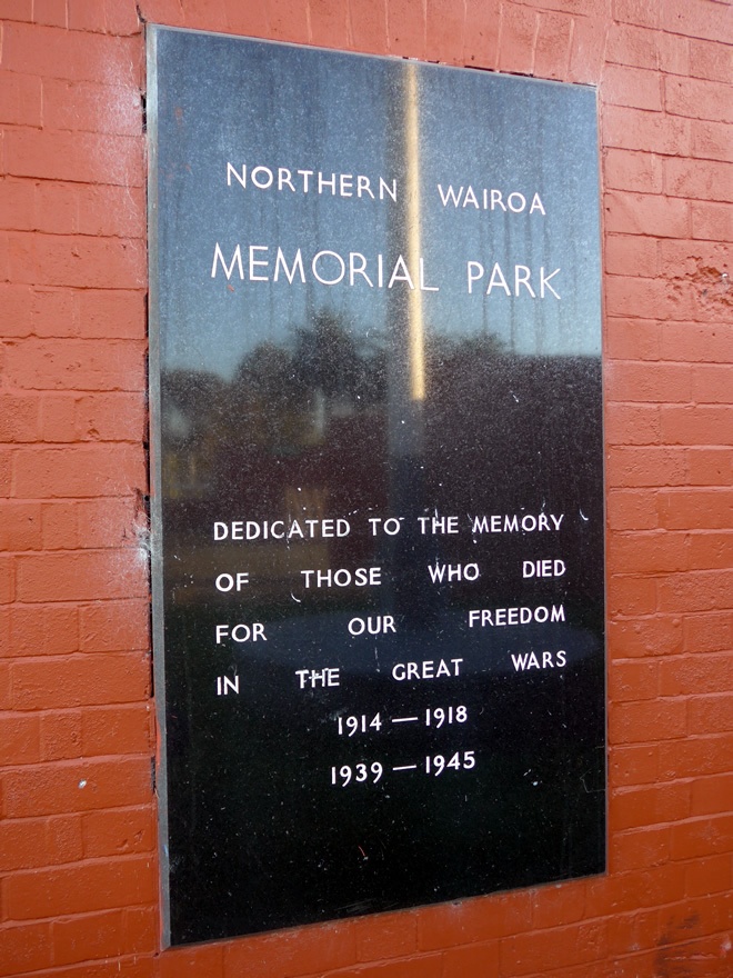 Northern Wairoa Memorial Park, Dargaville