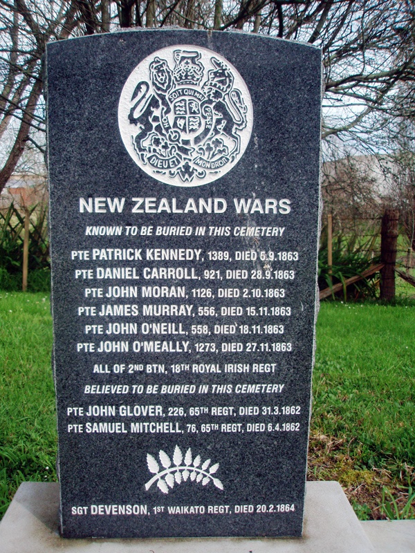 Drury NZ Wars soldiers memorial