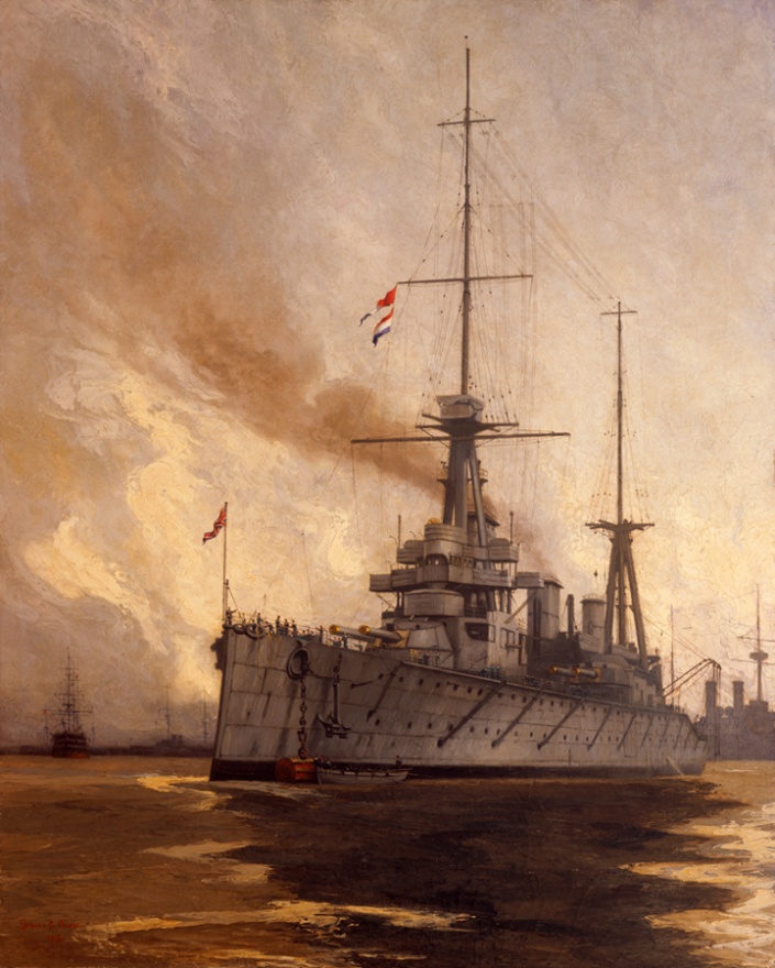 Gerald Maurice Burn, <em>HMS New Zealand</em>, 1915
