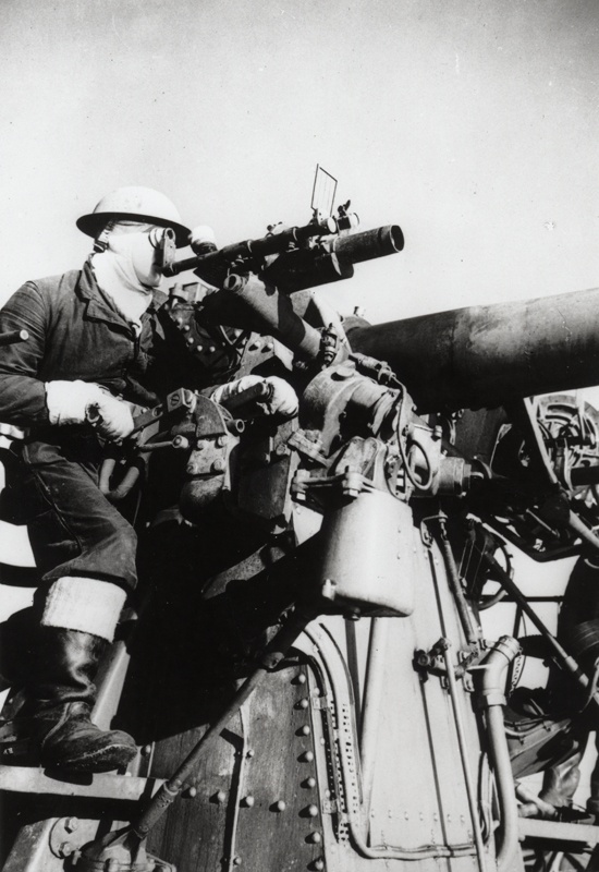 A Royal Navy gunner, 1940