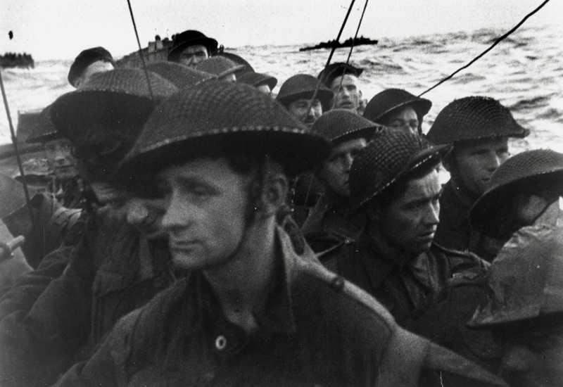 British commandos bound for Sword Beach on D-Day