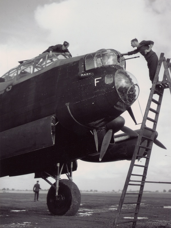 Lancaster bomber between sorties