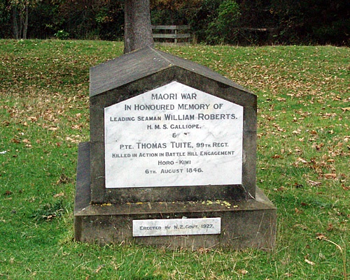 Battle Hill NZ Wars memorial
