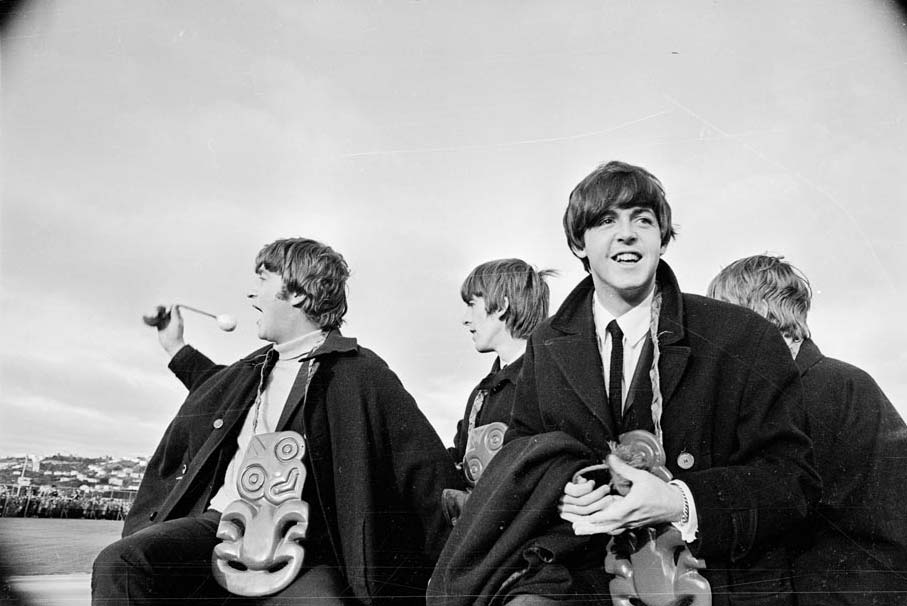 The Beatles arrive in Wellington, 1964