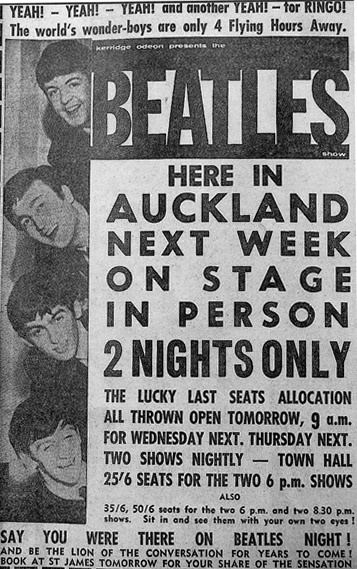 The Beatles come to Auckland