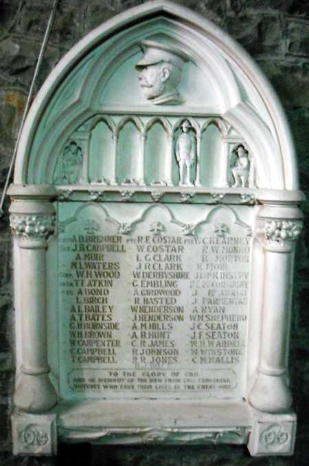 Christ Church First World War memorial tablet