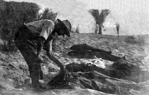 Burying Australian dead after Romani