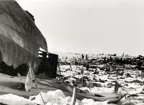 Wreckage from Erebus disaster