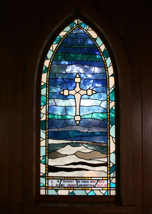 Erebus disaster memorial window at St Stephen's