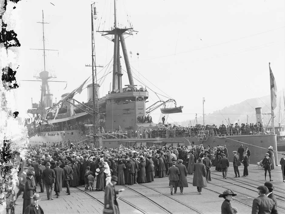HMS <em>New Zealand</em> in Lyttelton