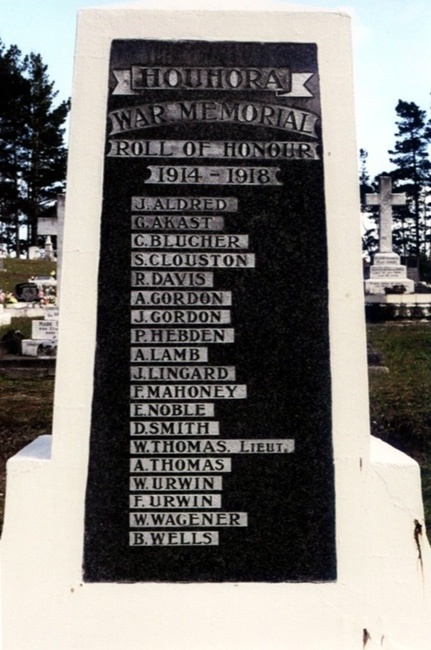 Houhora war memorial