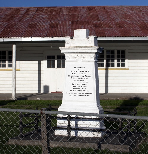 Ihaka Whaanga NZ Wars memorial