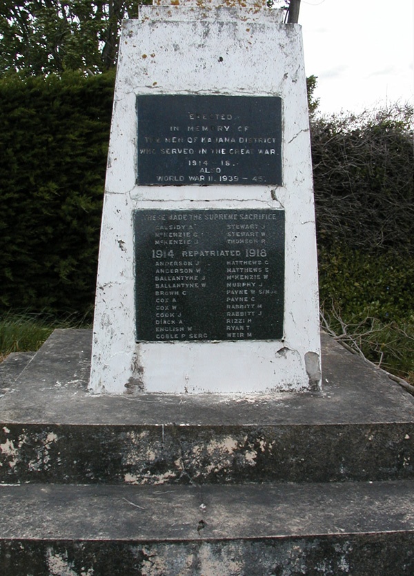Kauana war memorial