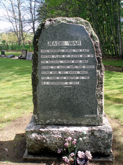 Leamington cemetery NZ Wars memorial