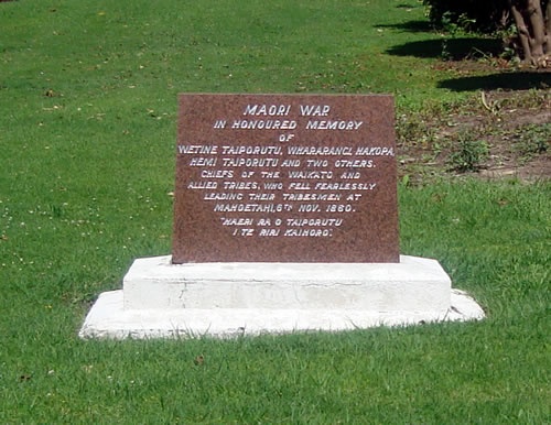 Mahoetahi NZ Wars memorial 