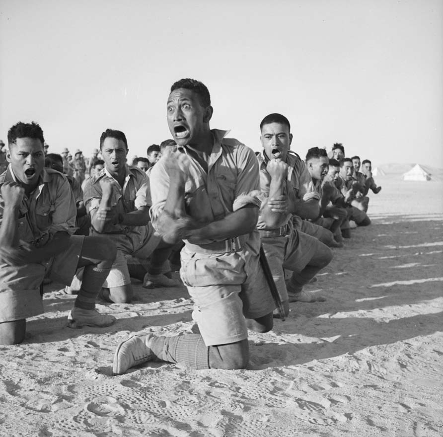 Maori Battalion haka in Egypt, 1941