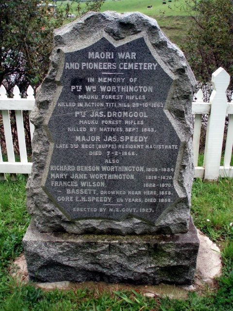 Mauku NZ Wars memorial