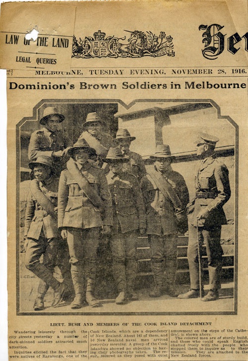 Rarotongan soldiers visit Melbourne