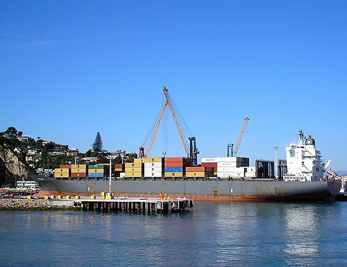 Container cranes at Port of Napier