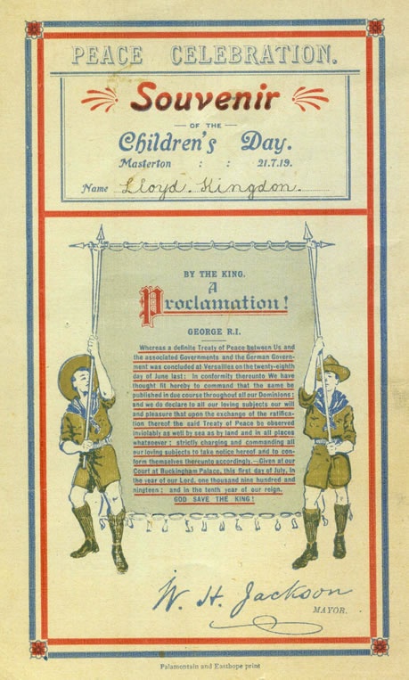 Children's Day peace souvenir certificate