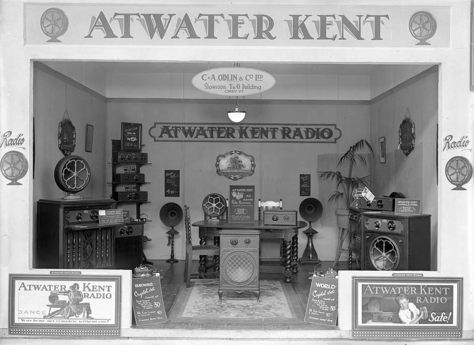 Radio stand at 1928 exhibition