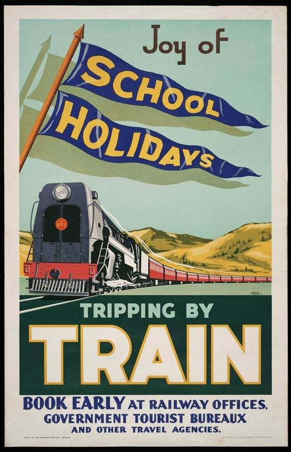 Tripping by train poster