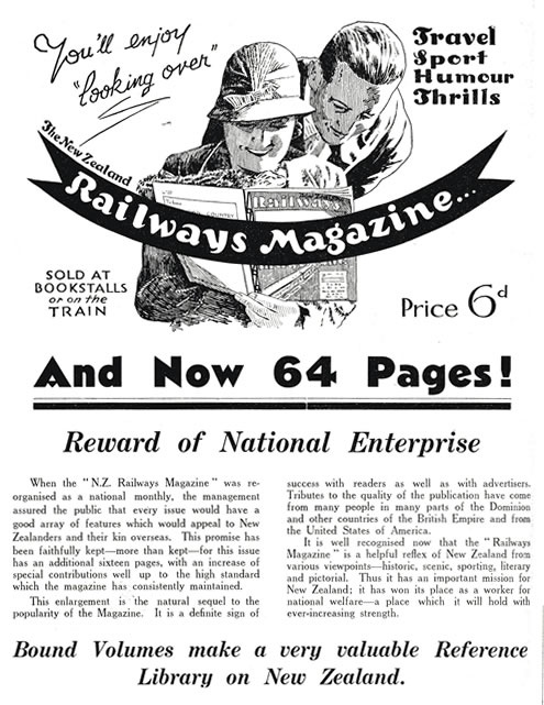 Railways Magazine advertisement, 1935