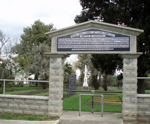 Rangiriri NZ Wars cemetery arch