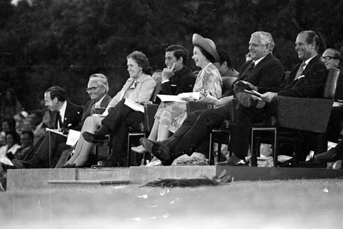 Royal family at Waitangi, 1974