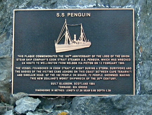 SS <em>Penguin</em> plaque