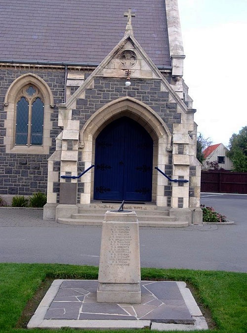 St James Second World War memorial,  Riccarton 