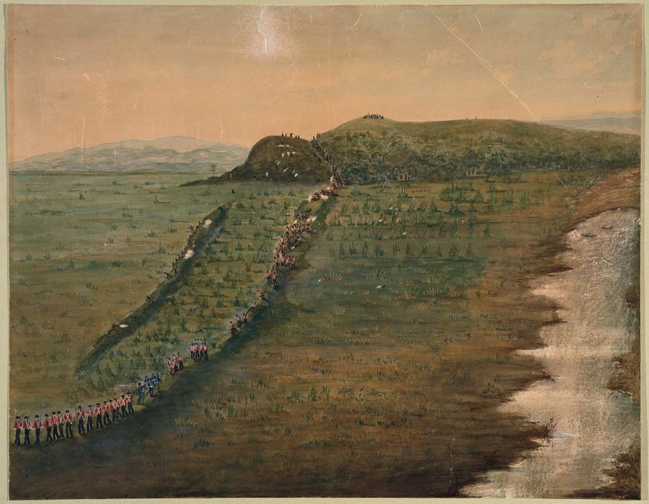 Fighting at St John's Wood, Whanganui, 1847