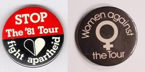 Protest badges - 1981 Springbok tour