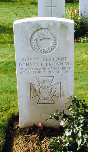 Grave of Donald Forrester Brown VC