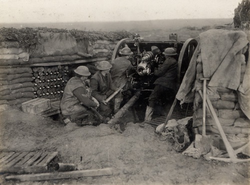 Firing shell during the Battle of the Somme