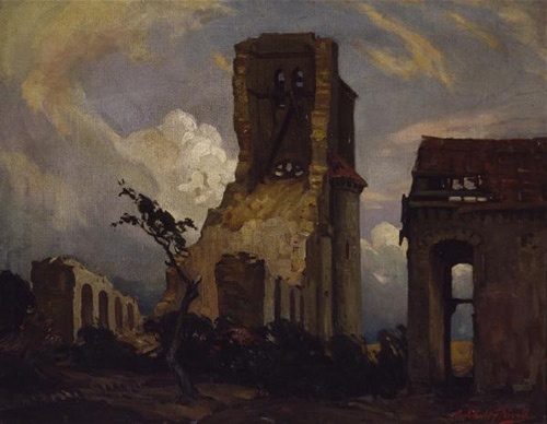 The ruins of Becordel, 1916