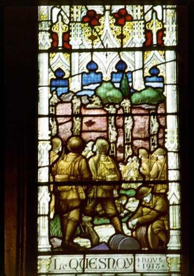 Le Quesnoy memorial window, Cambridge