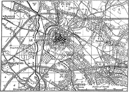 Le Quesnoy map, 1921