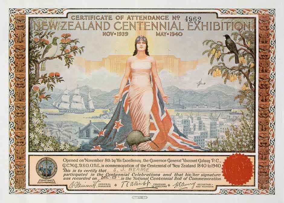 Centennial Exhibition Certificate of Attendance