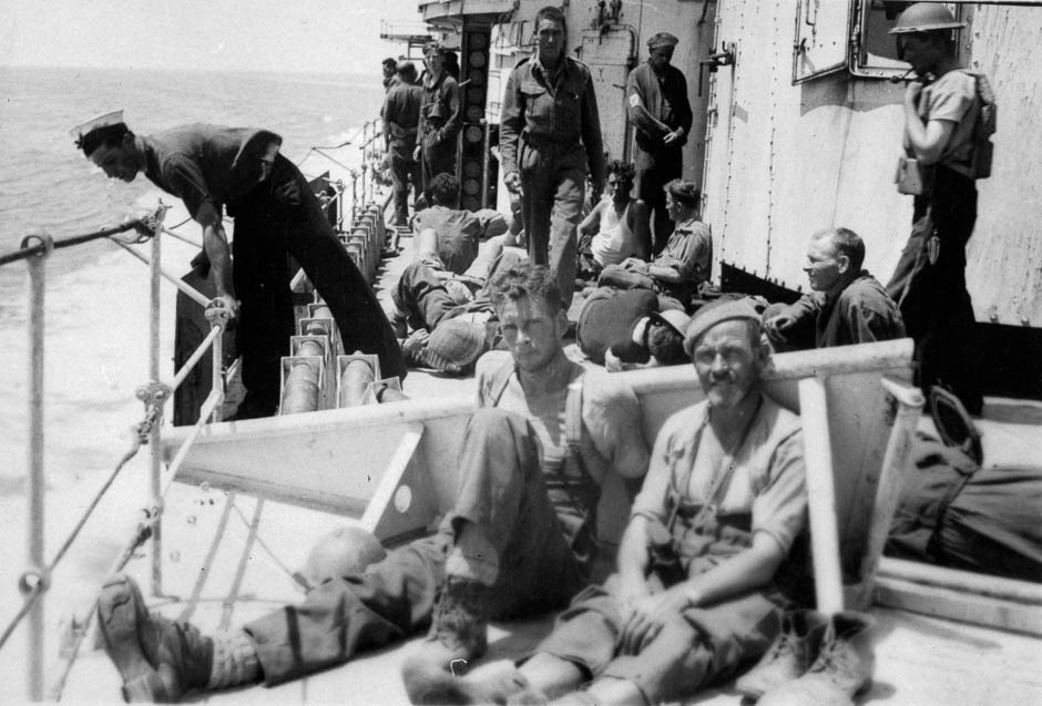 Soldiers en route to Egypt from Crete