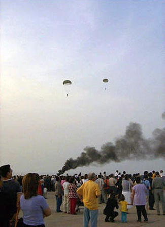 Paratroop landing re-enactment on Crete, 2001